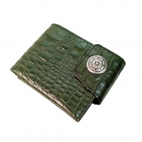 Billetera con Textura Croco – Verde